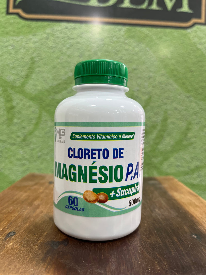 Cloreto de Magnésio PA com Sucupira 60 cápsulas de 500mg