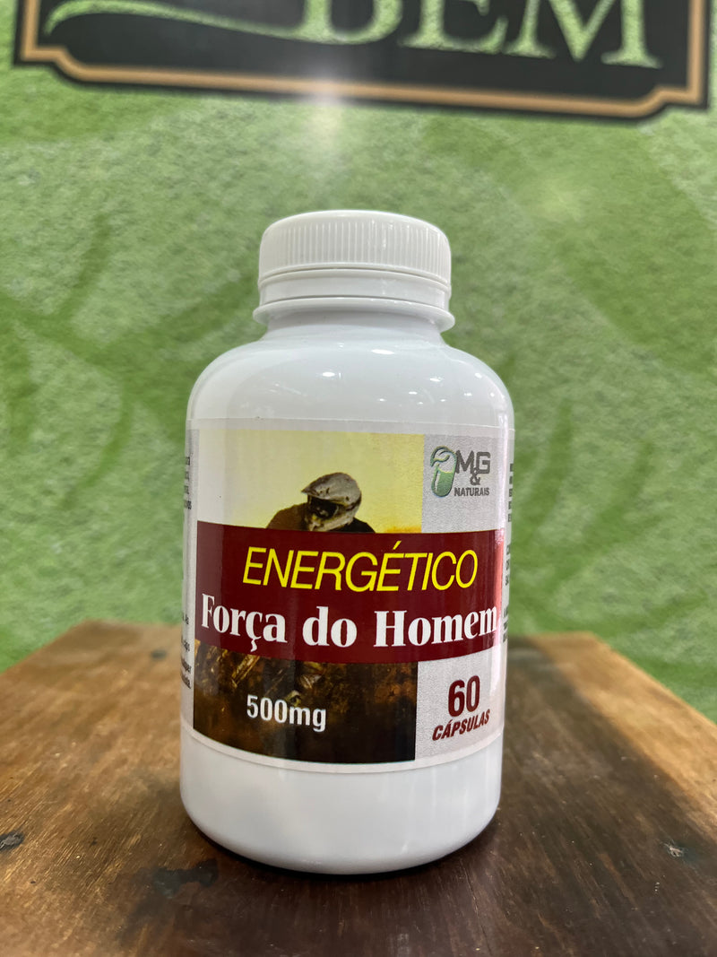 Energético Força do Homem 100% Natural 60 cápsulas 500mg