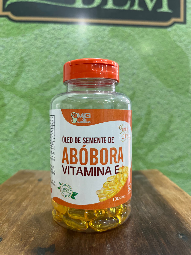 Óleo de Semente De Abóbora com Vitamina E 60 Cápsulas de 1000mg